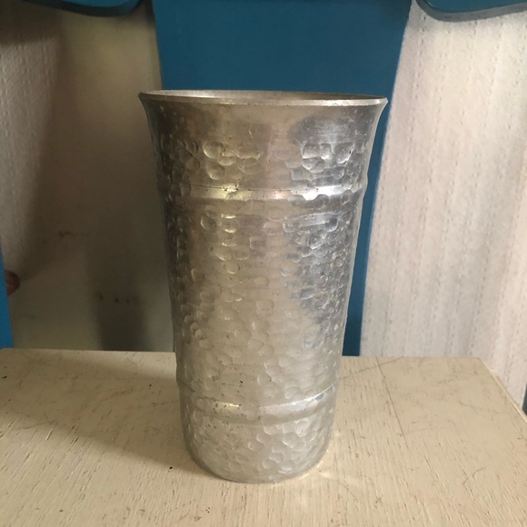 Vintage Hammered Aluminum Tumbler Drinking Cup